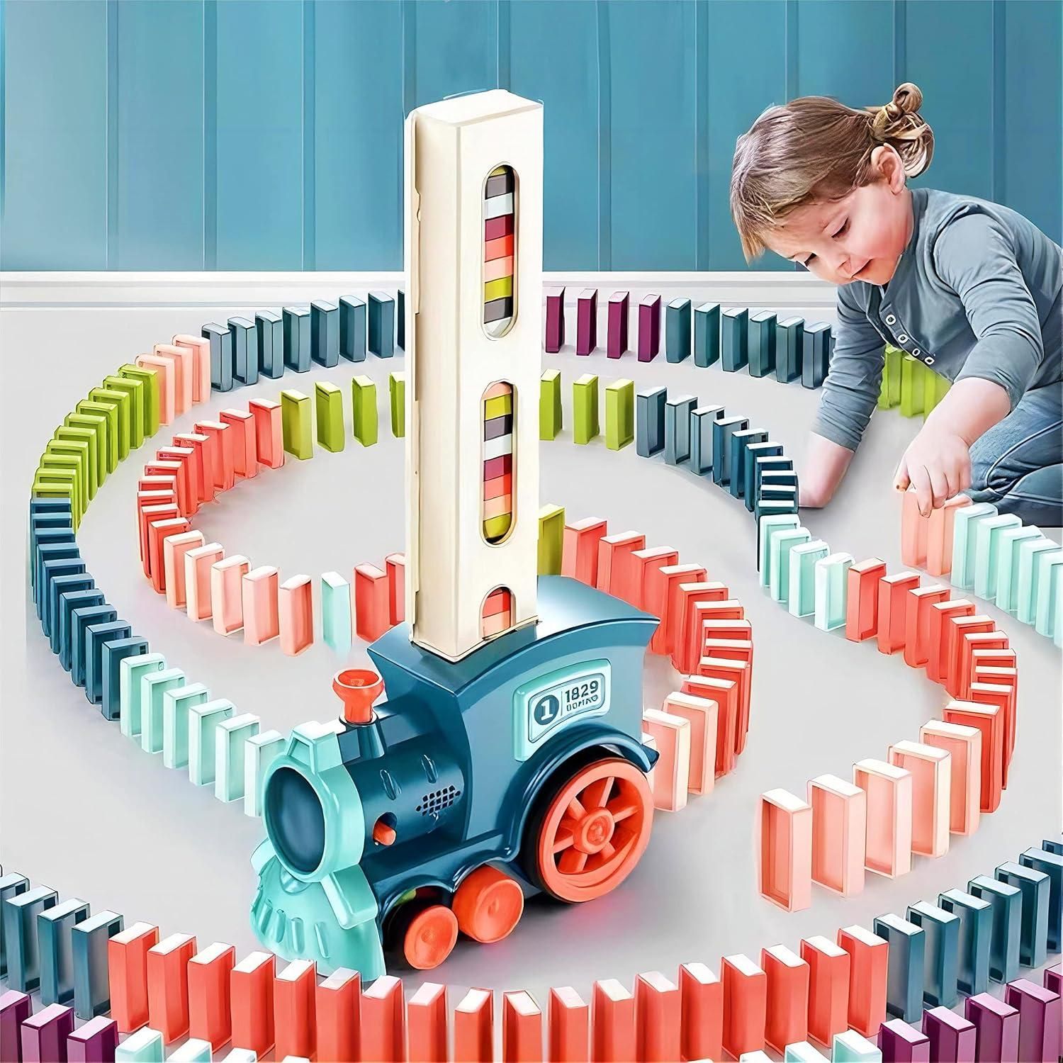 Domino Dash Train: Kids Educational Toy with Light & Sound