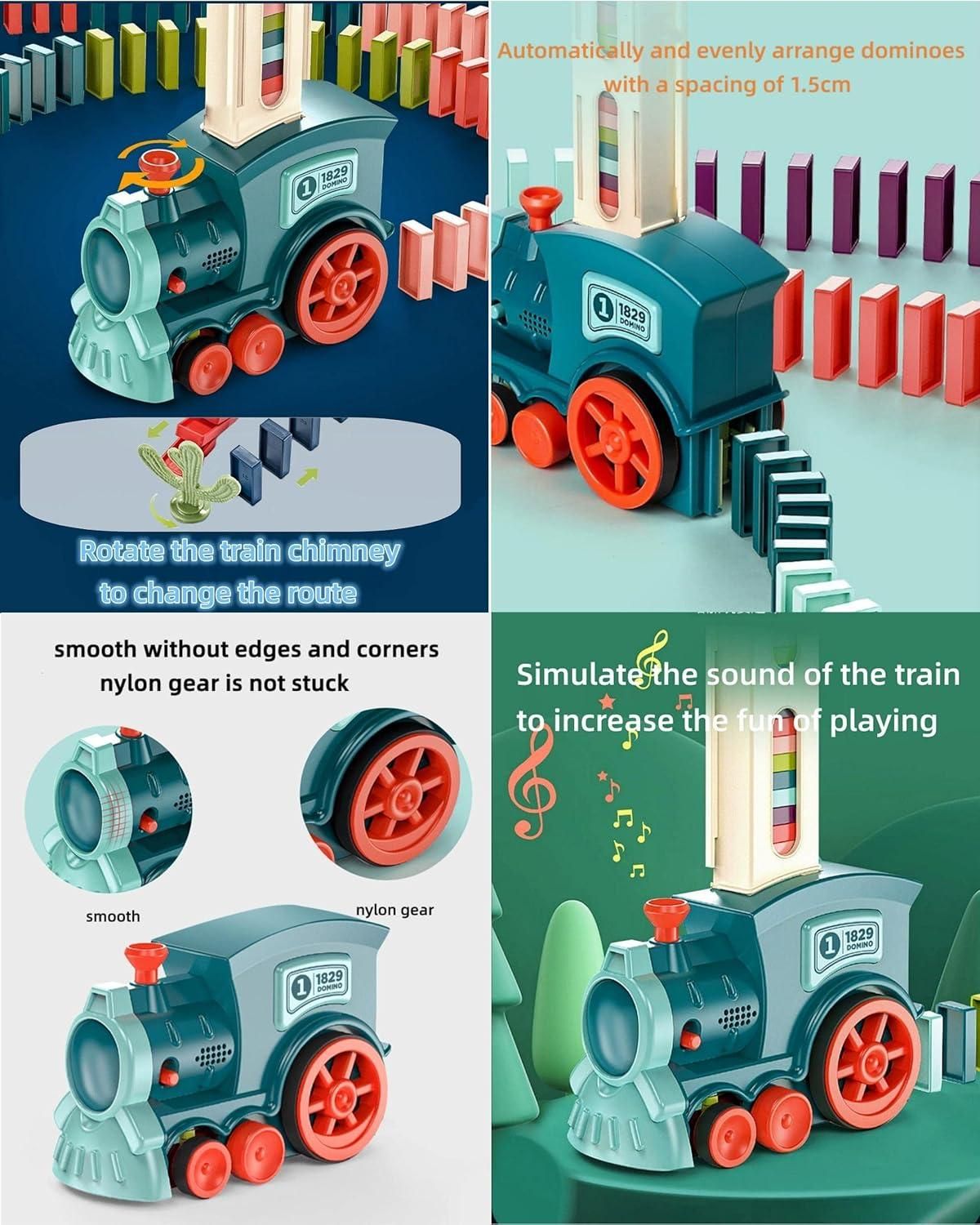 Domino Dash Train: Kids Educational Toy with Light & Sound