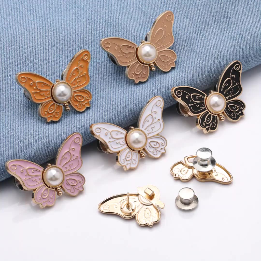 Butterfly Jean Waist Tightener Pins (Pack of 4)