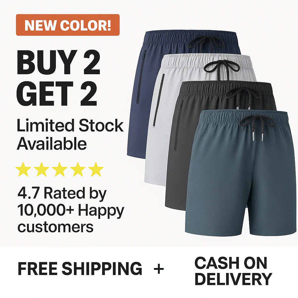 Combo of 4 Men's Cotton Polyester Shorts ( 💥LEAST PRICE OF SEASON💥 )